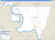 W. Feliciana County Wall Map Basic Style